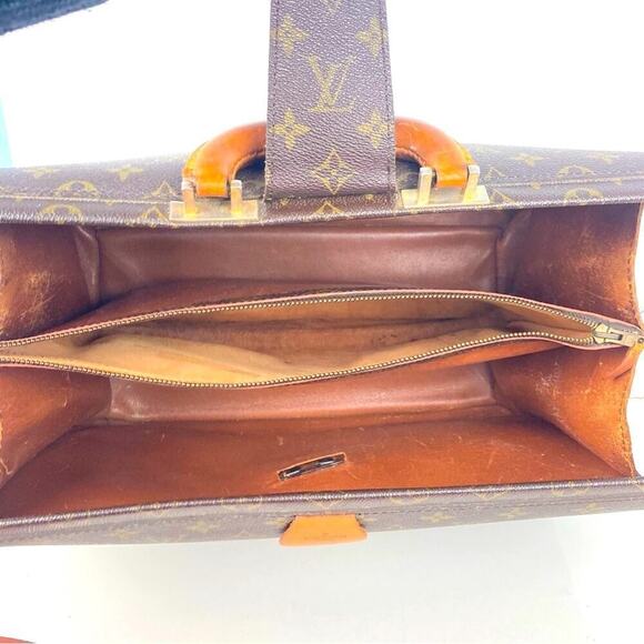 LOUIS VUITTON Monogram Serviette Fermoir Business Bag, Dr’s Briefcase Vintage - Picture 5 of 16